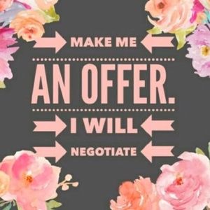 If you like an item please make an offer